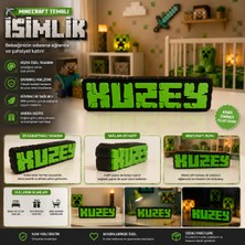 Major Hobi Minecraft Temalı İsme Özel 3D Baskı Dekoratif İsimlik Oda Süsü