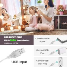 Canarino Senon Hollywood Tarzı Makyaj Aynası LED Işıkları 10 Ampul 3 Renk Tonu 10 Kademe Ayarlanabilir Parlaklık Yapıştırmalı Montaj Makyaj Ayması Için 10 LED Lamba