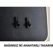 Canarino Tuvalu Siyah LED Duvar Apliği | 13W | 3200K Gün Işığı | Çift Anahtarlı – Çift Kademe Yanma | 930 Lümen | 220V | Yatak Başı Okuma Apliği | IP20 | 10X18X3 cm Modern Minimal Iç Mekân Aydınlatma