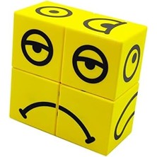 Canarino Manyetik Puzzle Suratlar - 4 Mıknatıslı Küp - Emojiler - Duygular