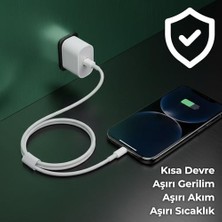 Canarino Nodar 20W Usb-C To Lightning Pd Hızlı Şarj Seti | 1 Metre Şarj Kablosu Dahil | Dinamik Hızlı Şarj, Kısa Devre Korumalı | Beyaz