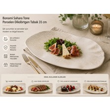 Bonna Sahara Tone Dikdörtgen Tabak 31 cm