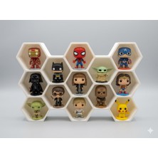 Major Hobi Funko Pop Standı 3D Baskı Koleksiyon Sergileme Rafı 13 Hazneli - Beyaz
