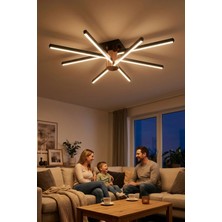 Enzo Light Nova 8 Rose Gold  LED Tavan Avize – Kumandalı Dim Edilebilir – Aşağı Işık