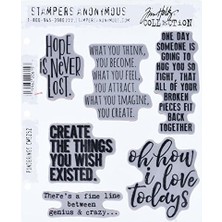 Canarino Anonim CMS252 Ponderings Tim Holtz Yapışkanlı Mühür, 17,8 x 21,6 Cm, Şeffaf