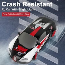 Canarino Rc Araba Uzaktan Kumanda Araba 2.4ghz 1:24 Ölçekli 4WD 15KM/H Yüksek Hızlı Model Araç LED Işıkları Sürüklenen Lastik Yarışı Spor Oyuncak Araba Yetişkin Erkek Kız Çocuklar Için Hediye 2 Adet Şarj