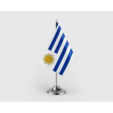 Punto Dizayn Uruguay Tekli Saten Masa Bayrağı Seti