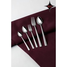 Gökdil Asya Red Collection 60 Parça 12 Kişilik Çelik Çatal & Kaşık Takımı