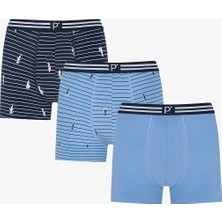 Penti Erkek Renkli Wild Sea Desenli Çoklu Boxer 2XL Balık Figür Detaylı 3 Adet