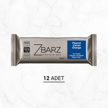 Zbarz Yüksek Protein Bar Yer Fıstığı & Portakal Kakao | 12 Adet