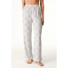 Penti Mavi Sun Kissed Pötikare Desenli Pijama Altı