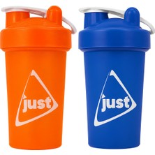 Cool Plastik Just Shaker 550 ml Ölçekli ve Sızdırmaz Kapaklı 2\'li Set (Turuncu+Mavi)