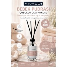 Vivaldi Home Bebek Pudrası Kokulu Çubuklu Oda Kokusu 100 ml | Uzun Süre Kalıcı & Ferah Koku