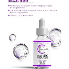 Canarino Procsın Anti-Aging Kolajen Serum, Kırışıklık Karşıtı & Gözenek Sıkılaştırıcı, Yaşlanma Karşıtı & Cilt Yenileyici, Günlük Bakım, 20 ml