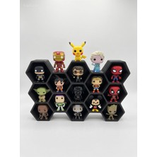 Major Hobi Funko Pop Standı 3D Baskı Koleksiyon Sergileme Rafı 13 Hazneli - Siyah