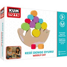 Kumtoys Wooly Cat Ahşap Oyuncak Eğitici Denge Oyunu Çocuk Için Hediye