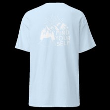Find Yourself Kendini Keşfet Dağ Kamp Doğa Baskılı Unisex Pamuklu Tişört