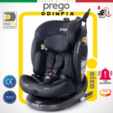 Prego Odinfix Alarmlı 360 Derece Dönebilen -0-36 kg -I-Size Belgeli - Top Tetherlı Oto Koltuğu