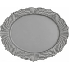 MSB Ambalaj Kristal Platinum Tabak 26 cm -Gümüş 6 Adetli