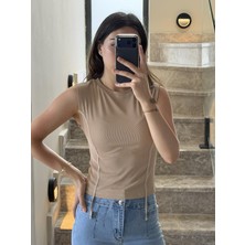 Fashion Club Kadın Fiitlli Bisiklet Yaka Bluz