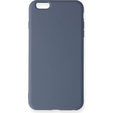 SDT Newface Apple iPhone 6 Plus Kılıf Nano Içi Kadife Silikon - Gri
