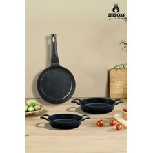 Vento 3 Parça Döküm 26 cm Tava 18-20 cm Sahan Seti