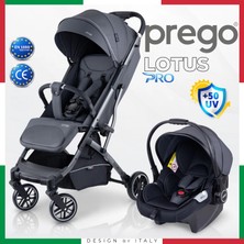 Prego Lotus Pro Kabin Boy Travel Bebek Arabası -Tek Elle Katlanır-Hafif -Uv Tenteli -Yağmurluk-Örtü-Kılıf