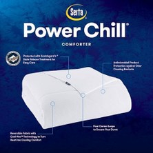 Canarino Serta Power Chill Yumuşak Soğutma Aşağı Alternatif Yorgan, Hafif /cal Yorgan, 4 Köşe Sekmeli Yorgan Ekleme, Dört Mevsim Yatak, Beyaz