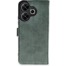 SDT Newface Xiaomi Redmi 13 4g Kılıf Trend S Plus Kapaklı Kılıf - Yeşil