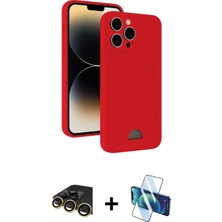 İlk El Grup Pilelistore™ iPhone 13 Pro Max Kılıf Vadi Çizgi Prime - Siyah 3D Antistatik Cam Ekran Koruyucu + Raze Metal Kamera Lens - Gd