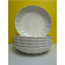 UltraMint Çorba ve Ana Yemekler Için 22 cm Porselen Yemek Tabağı Seti, Şık Tasarım