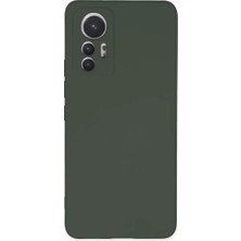 SDT Newface Xiaomi Mi 12 Lite Kılıf Nano Içi Kadife Silikon - Koyu Yeşil