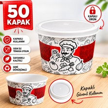 Orser 16OZ Çorba Kasesi- 50 Adet + Kapak