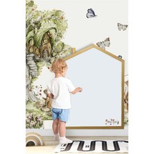 Premini Büyük Boy Ahşap Manyetik Çocuk Yazı Tahtası 86X116 cm