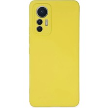 SDT Newface Xiaomi Mi 12 Lite Kılıf Nano Içi Kadife Silikon - Sarı