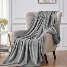 Canarino Polar Battaniye, 280GSM Süper Yumuşak Yatak Battaniyesi, Hafif ve Konforlu Flanel Battaniye, Yatak, Koltuk, Seyahat ve Kamp Için (Açık Gri, 150X200CM)