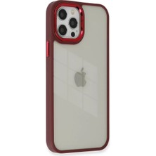 SDT Newface Apple iPhone 12 Pro Max Kılıf Dora Kapak - Kırmızı