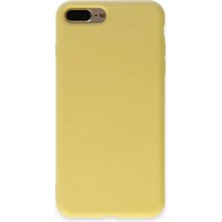 SDT Newface Apple iPhone 7 Plus Kılıf Nano Içi Kadife Silikon - Sarı