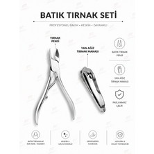 ERHCE Batık Tırnak 2'li Seti Tırnak Eti Pensi + Yan Ağız Eğimli Tırnak Makası Solingen Ocean