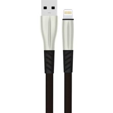 SDT Konfulon S89 Metal Uçlu Lightning Kablo iphone Uyumlu 1m 2.4A - Siyah