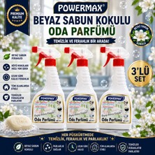 Powermax Beyaz Sabun Kokulu Oda Parfümü 600 ml x 3 Adet Ekonomik Set Kalıcı Ferahlık Ortam Kokulandırıcı