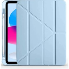 A-Luxe Newface Apple iPad 2022 10.9 (10.nesil) Kılıf Kalemlikli Mars Tablet Kılıfı - Mavi