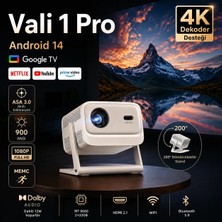 Wanbo Vali 1 Pro 900 ANSI Lümen Google TV Projeksiyon Cihazı – MEMC ve Dolby Destekli