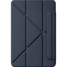 SDT Newface Apple iPad 2025 10.9 10.nesil (A16) Edz Manyetik Standlı Tablet Kılıfı - Lacivert