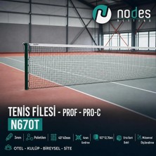 Nodes Tenis Filesi Ağı - Standart Antrenman Model Siyah - Beyaz Renkli Özellikli