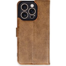 A-Luxe Newface Apple iPhone 16 Pro Kılıf Trend S Plus Kapaklı Kılıf - Taba