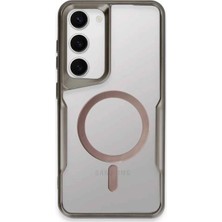 A-Luxe Newface Samsung Galaxy S23 Kılıf Boyi Magsafe Silikon Kapak - Titan Gri