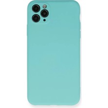 SDT Newface Apple iPhone 11 Pro Max Kılıf Nano Içi Kadife Silikon - Turkuaz