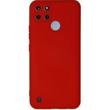 SDT Newface Realme C25Y Kılıf Nano Içi Kadife Silikon - Kırmızı