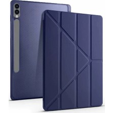 A-Luxe Newface Samsung Galaxy X610 Tab S9 Fe Plus 12.4 Kılıf Kalemlikli Mars Tablet Kılıfı - Lacivert